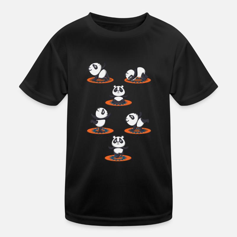 Zen Namaste Méditation Animale Mignon Panda Yoga T-shirt sport Enfant