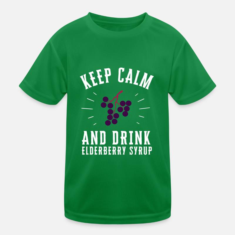 Elderberry Syrup Drink Flu Sambucus Homeopath Kids Functional T-Shirt