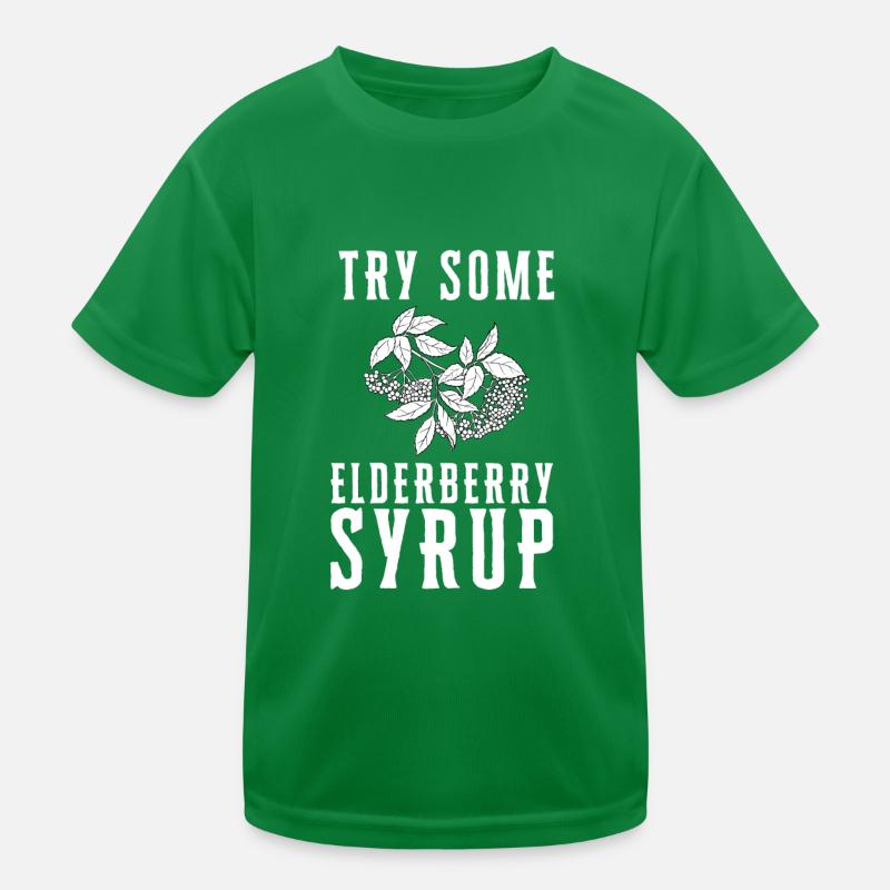 Elderberry Syrup Drink Flu Sambucus Homeopath Kids Functional T-Shirt