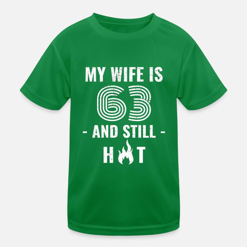 63 Jahre Geburtstag Ehefrau Geschenk Kinder Funktions-T-Shirt