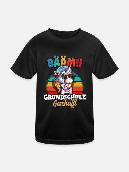 Bääm Grundschule Geschafft - Kinder Funktions-T-Shirt - Schwarz