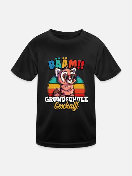 Bääm Grundschule Geschafft - Kinder Funktions-T-Shirt - Schwarz