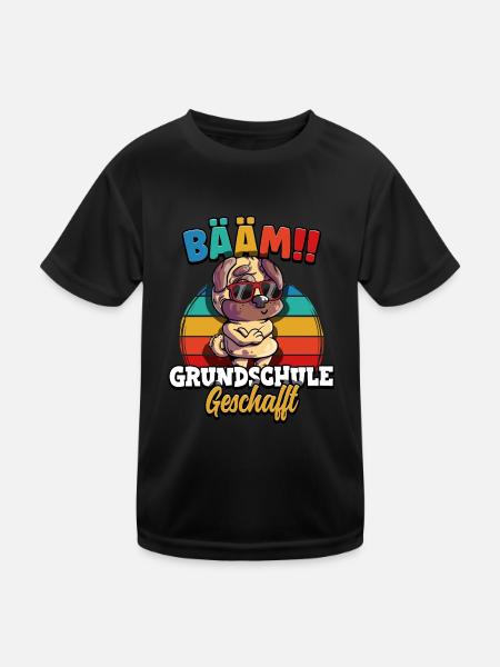 Bääm Grundschule Geschafft - Kinder Funktions-T-Shirt - Schwarz