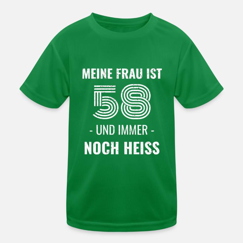 58 Jahre Geburtstag Ehefrau Geschenk Kinder Funktions-T-Shirt
