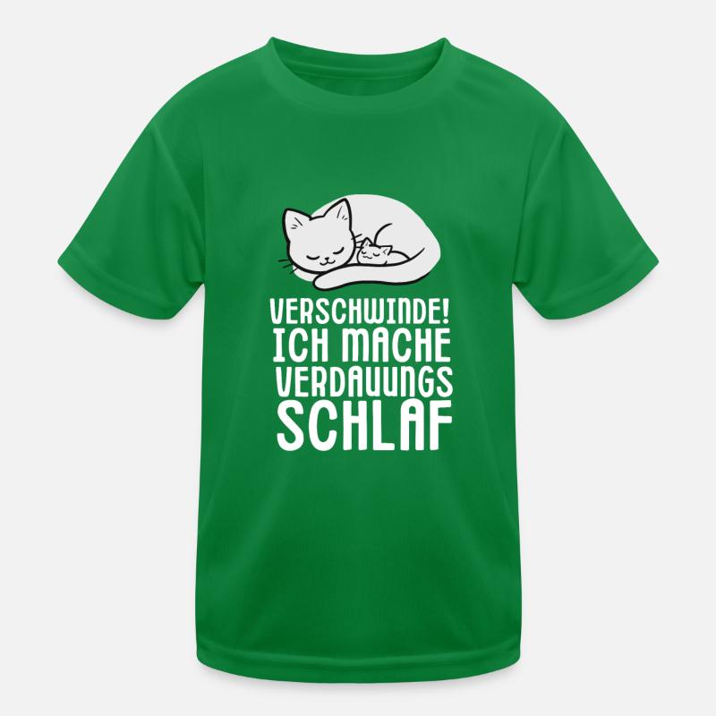 Verschwinde Ich schlafe Katze Katzen Geschenk Kinder Funktions-T-Shirt