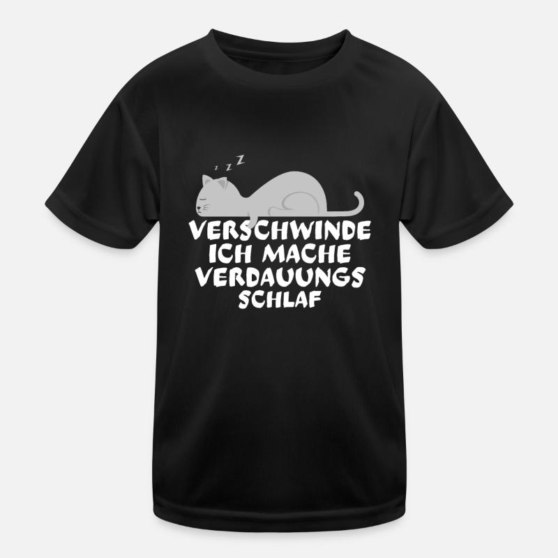 Verschwinde Ich schlafe Katze Katzen Geschenk Kinder Funktions-T-Shirt