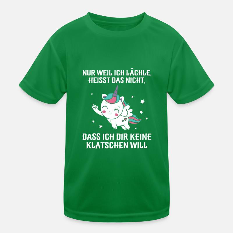 Nur weil ich lächle klatschen Ohrfeige Kinder Funktions-T-Shirt