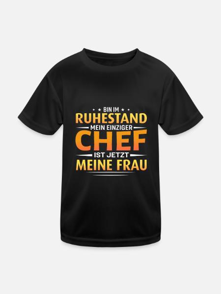 Ruhestand Lustig Frau - Kinder Funktions-T-Shirt - Schwarz - Vorne