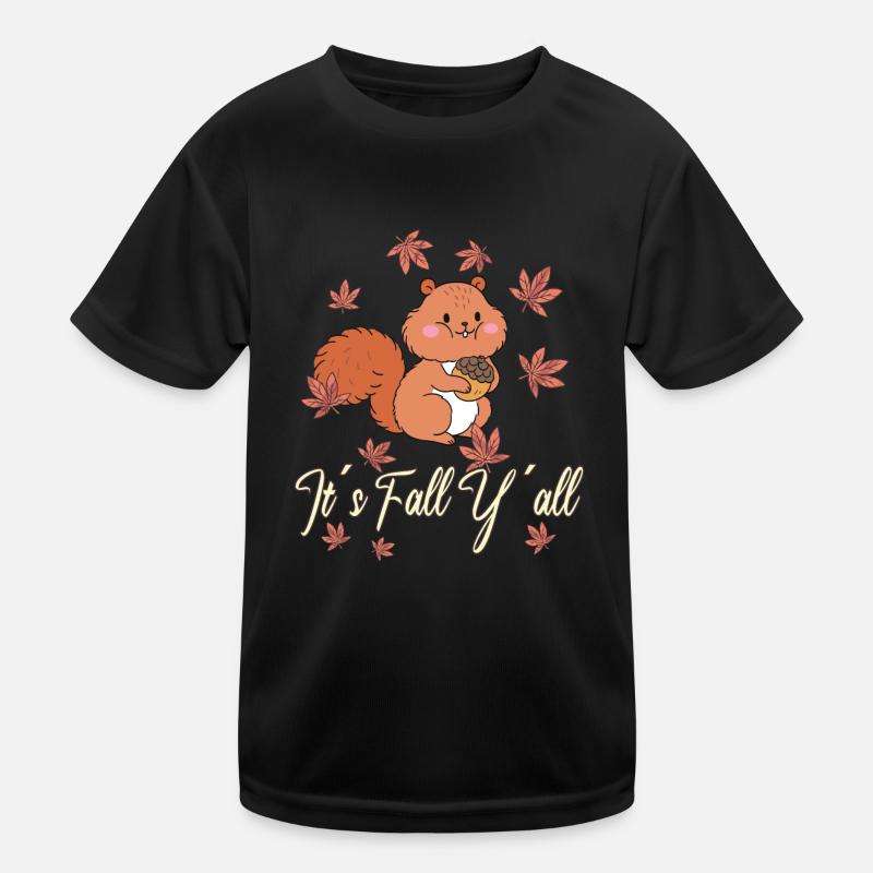Liebe Eichhörnchen Thanksgiving Herbst Euch Alle Kinder Funktions-T-Shirt
