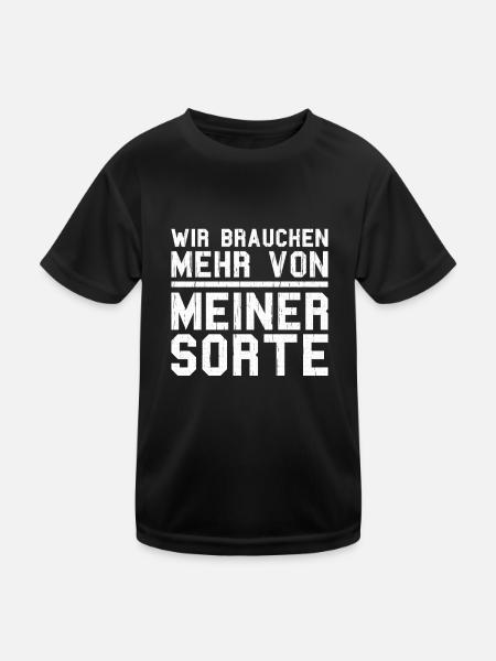 Sarkusmus Spruch Schwarzer Humor Lustiges Ironie - Kinder Funktions-T-Shirt - Schwarz - Vorne