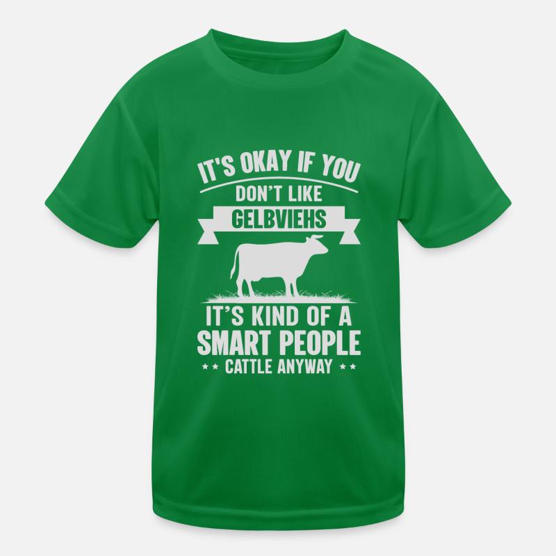 Smart people - cow yellow cattle Kids Functional T-Shirt