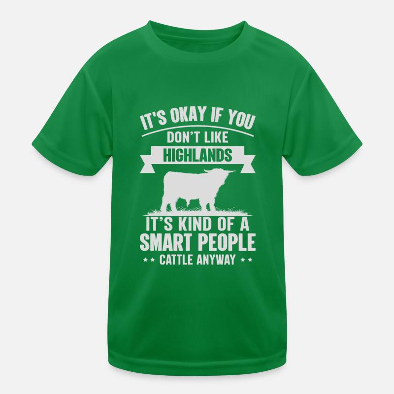Smart People - Cow Highlands Kids Functional T-Shirt