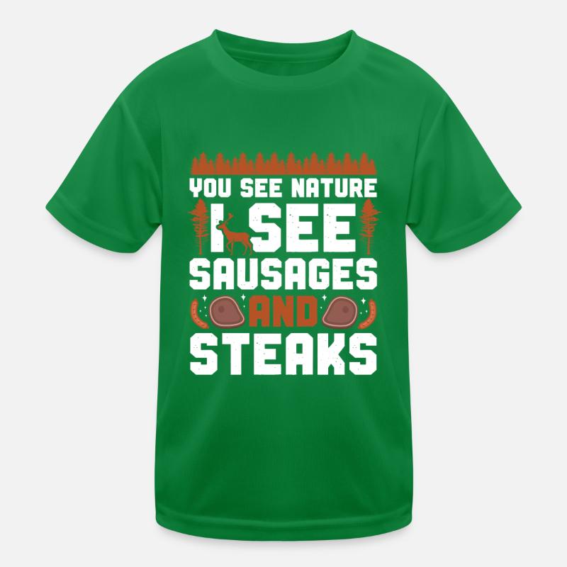 Buck Deer Hunting Hunter Bbq Kinder Funktions-T-Shirt