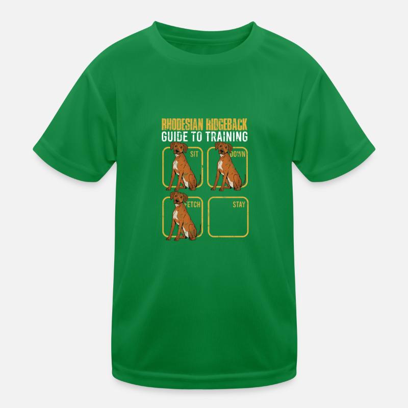 Rhodesian Ridgeback Guide zum Training setzen Sie sich hin Kinder Funktions-T-Shirt