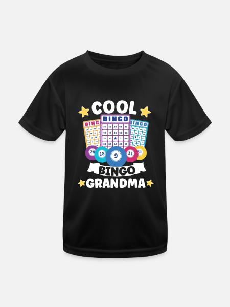 Bingo Jeu de cartes Grand-mère Bingo Joueur Bingo Cartes - T-shirt sport Enfant - noir - Devant