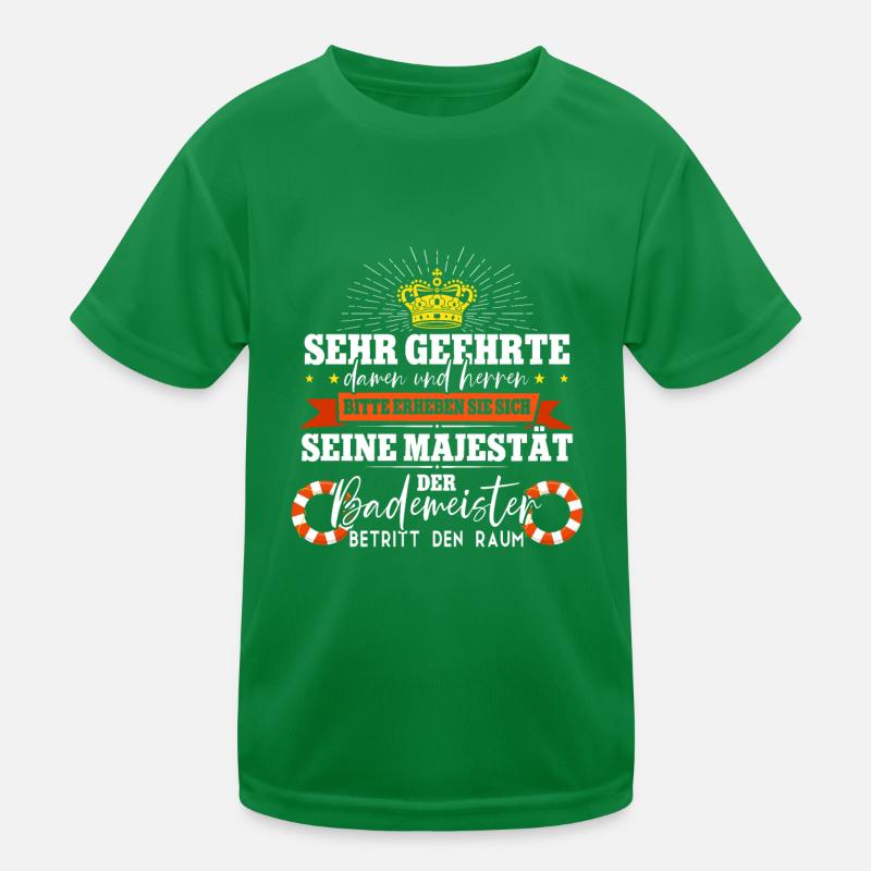 Rettungsschwimmer Bademeister Kinder Funktions-T-Shirt