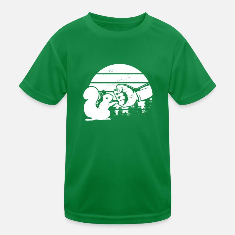 Lustiges Eichhörnchen, Fauststoß, Eichhörnchen Kinder Funktions-T-Shirt