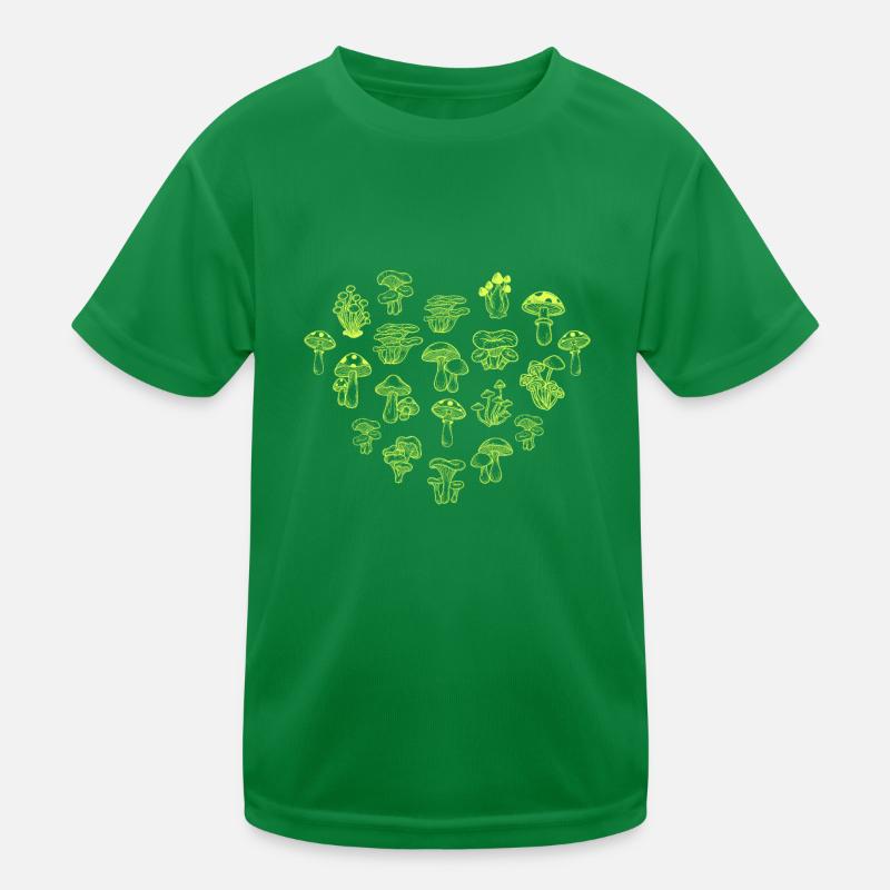 Cueilleur de champignons Coeur T-shirt sport Enfant