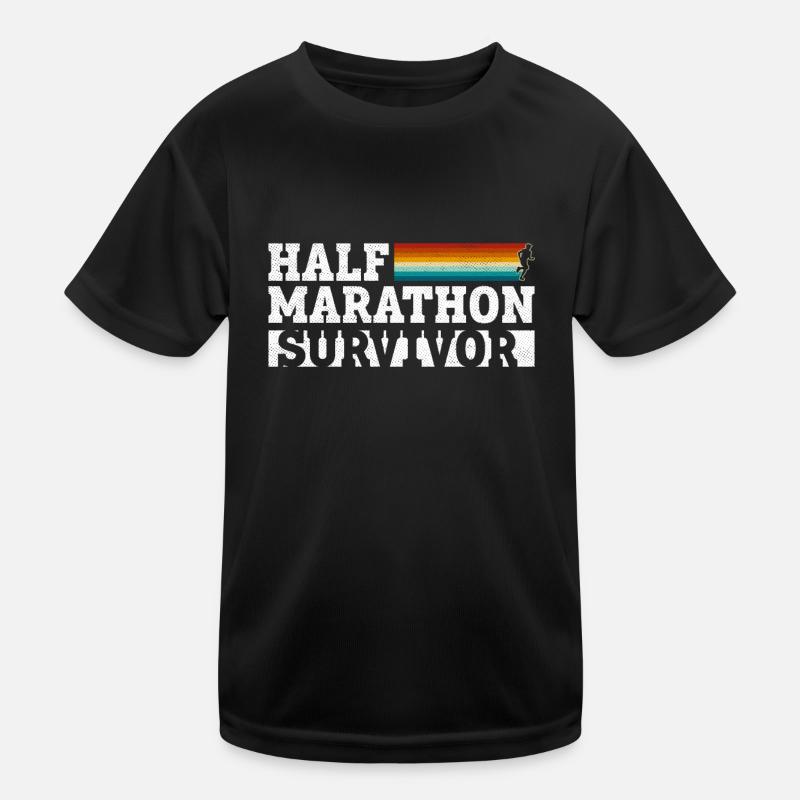 Halbmarathon Überlebender - Halbmarathon Läufer Kinder Funktions-T-Shirt
