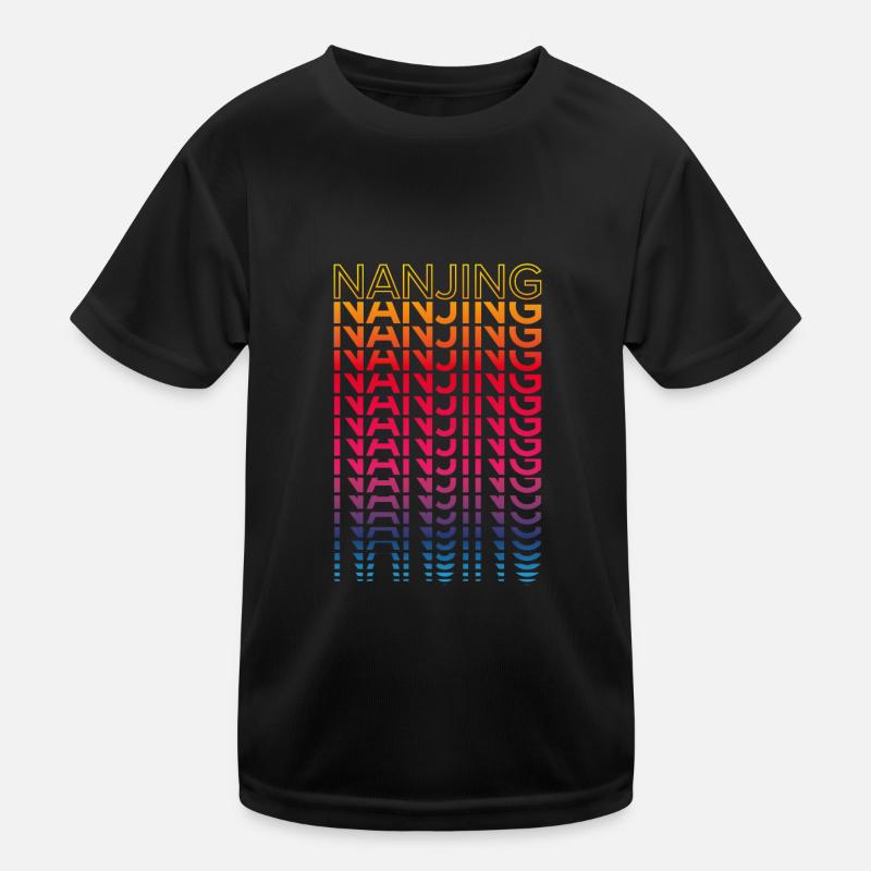Retro Nostalgisch Stadt - Regenbogen Nanjing Kinder Funktions-T-Shirt