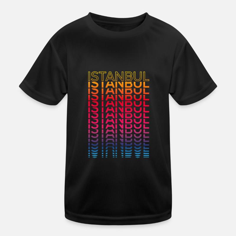 Retro Nostalgic City - Rainbow Istanbul Kids Functional T-Shirt