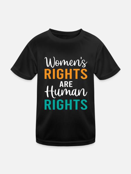 Women's Rights Are Human Rights - Feminism - Kids Functional T-Shirt - black - Front