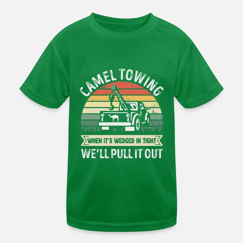 Lustiges Kamel Abschleppen Retro Weihnachtsgeschenk Kinder Funktions-T-Shirt