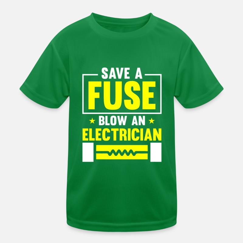 Electrician Electrical Engineer Electronics Technician Kids Functional T-Shirt
