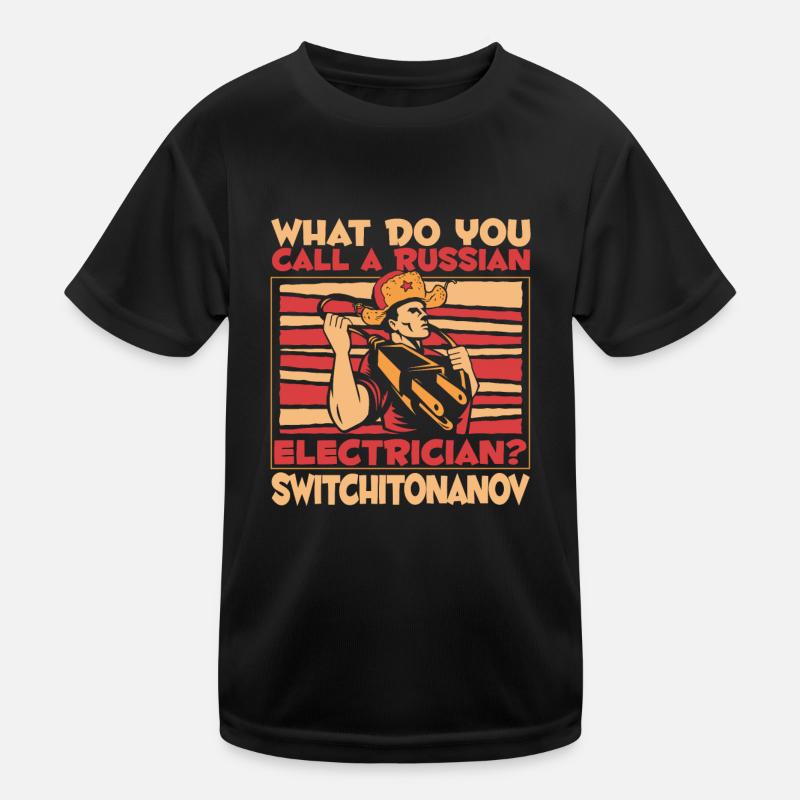 Electrician Electrical Engineer Electronics Technician Kids Functional T-Shirt