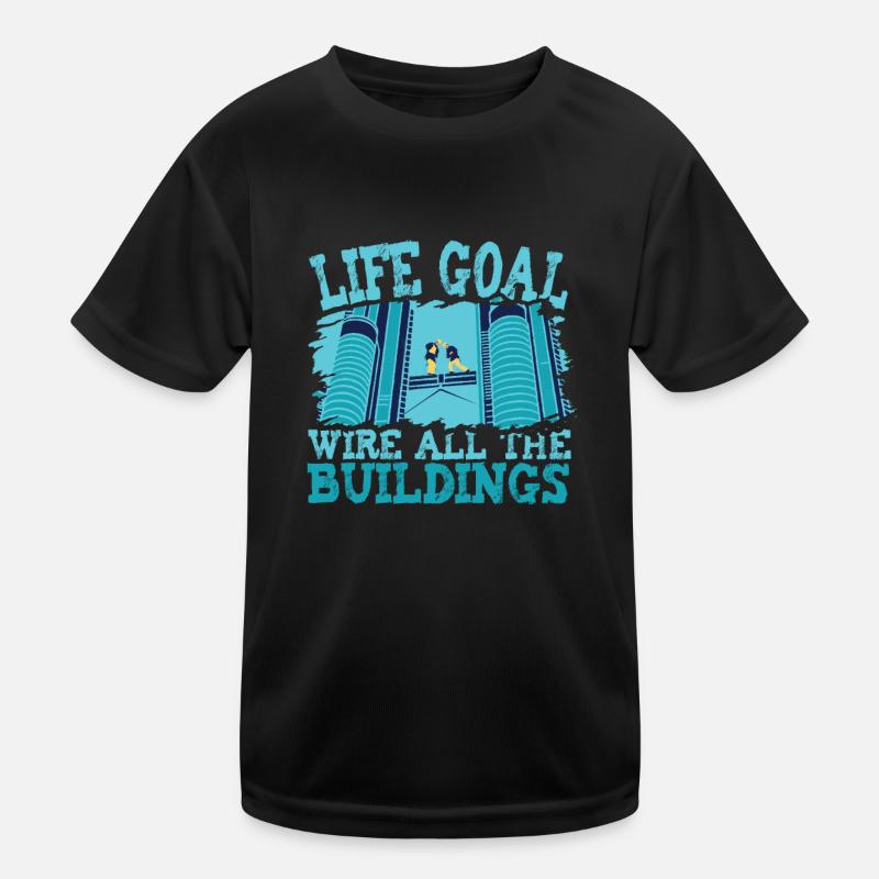 Electrician Electrical Engineer Electronics Technician Kids Functional T-Shirt