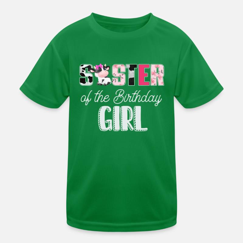 Kuhgeburtstag, Bauer Geburtstag Mädchen Kinder Funktions-T-Shirt