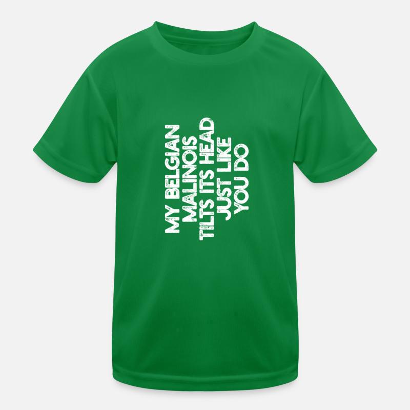 My belgian malinois tilts its head just like you Kids Functional T-Shirt