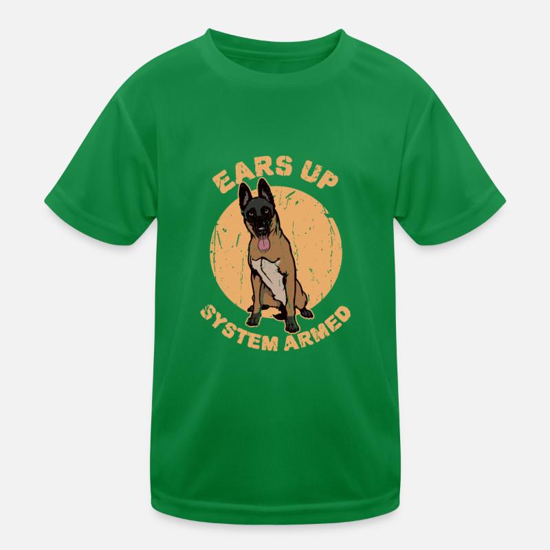 Ohren hoch System bewaffnet - Hund Kinder Funktions-T-Shirt