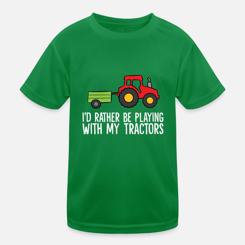 Je préfère jouer avec mes tracteurs T-shirt sport Enfant