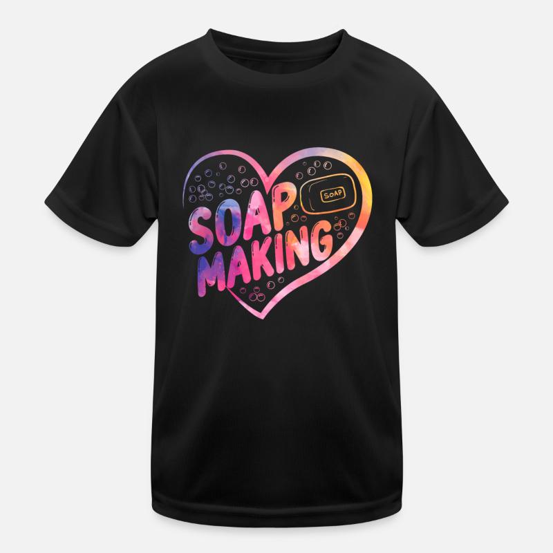 Soap Making Crafting Heart Kinder Funktions-T-Shirt