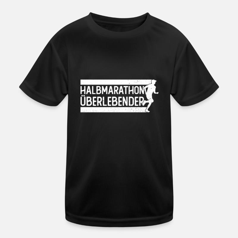Halbmarathon Überlebender - Halbmarathon Läufer Kinder Funktions-T-Shirt