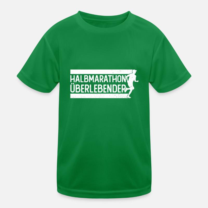 Halbmarathon Überlebender - Halbmarathon Läufer Kinder Funktions-T-Shirt