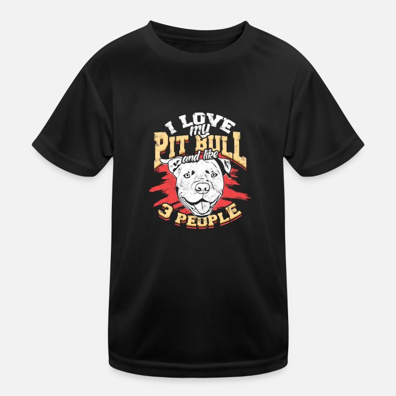 J’adore mon pitbull et comme 3 personnes - pitbull T-shirt sport Enfant