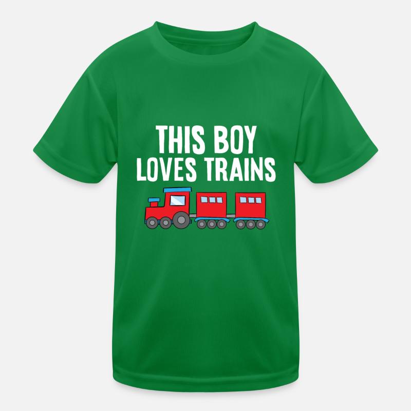 Ce garçon aime les trains T-shirt sport Enfant