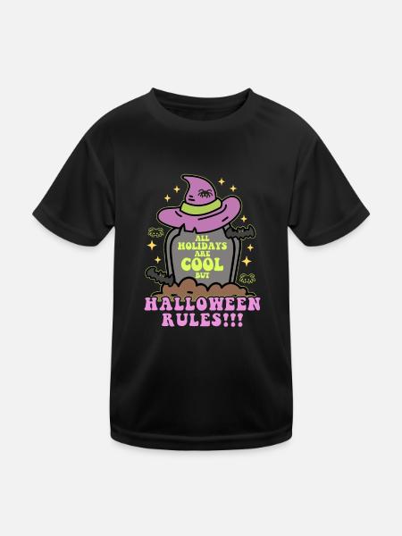 Halloween Costume Party Sorcière Cadeau Effrayant - T-shirt sport Enfant - noir - Devant