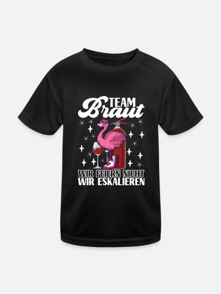 Junggesellenabschied Bräutigam Poltern Geschenk - Kinder Funktions-T-Shirt - Schwarz - Vorne