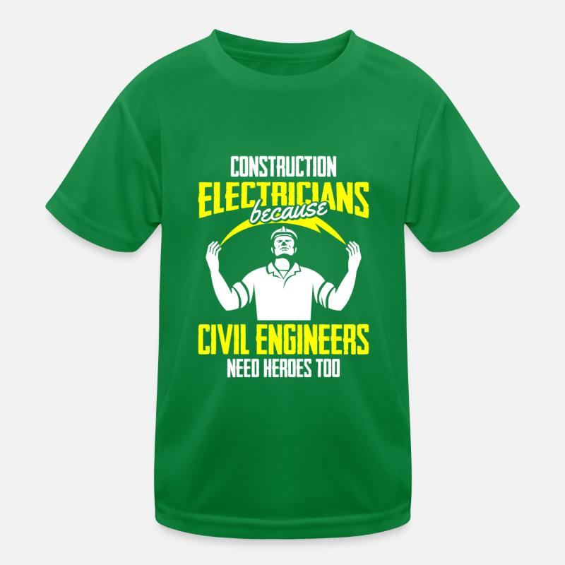 Electrician Electrical Engineer Electronics Technician Kids Functional T-Shirt