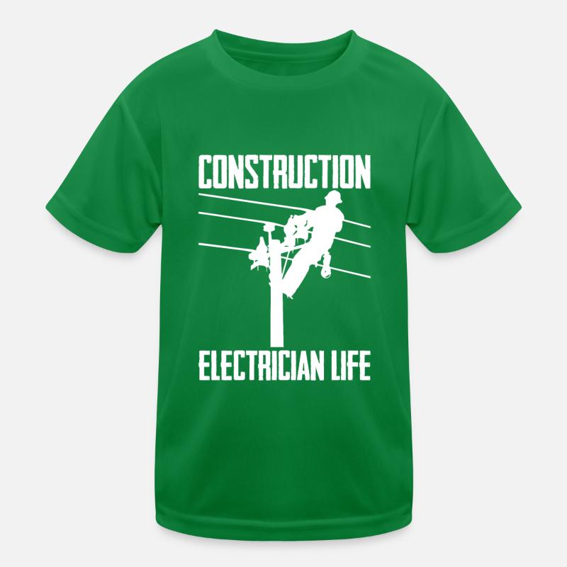Electrician Electrical Engineer Electronics Technician Kids Functional T-Shirt