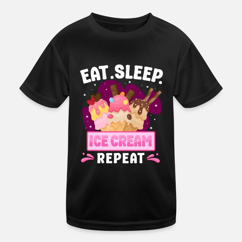 Cornet de crème glacée Manger de la crème glacée sleep T-shirt sport Enfant