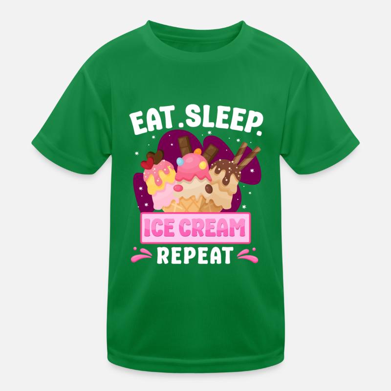 Cornet de crème glacée Manger de la crème glacée sleep T-shirt sport Enfant