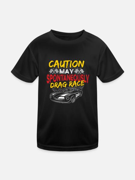 Course Drôle de prudence peut spontanément draguer la course R - T-shirt sport Enfant - noir - Devant