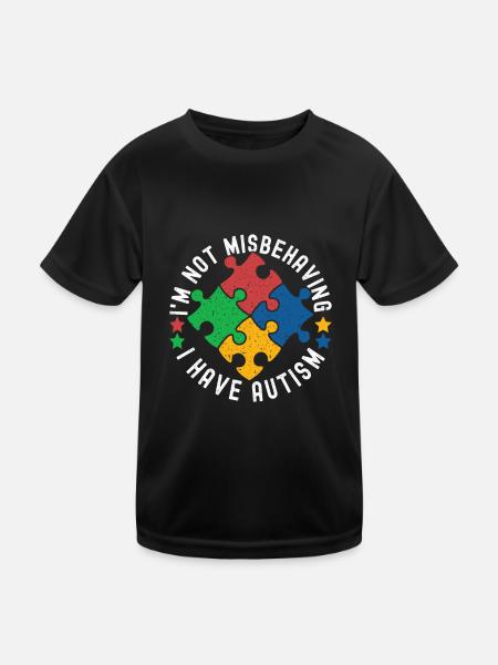 Autistic Autism Autistic - Kids Functional T-Shirt - black - Front
