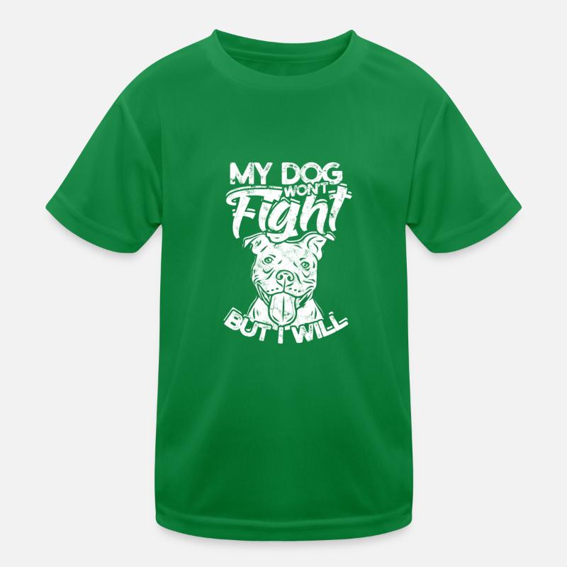Mon chien ne se battra pas mais je le ferai - canin T-shirt sport Enfant