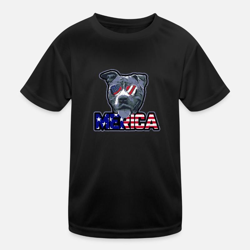 Merica - pitbull américain T-shirt sport Enfant
