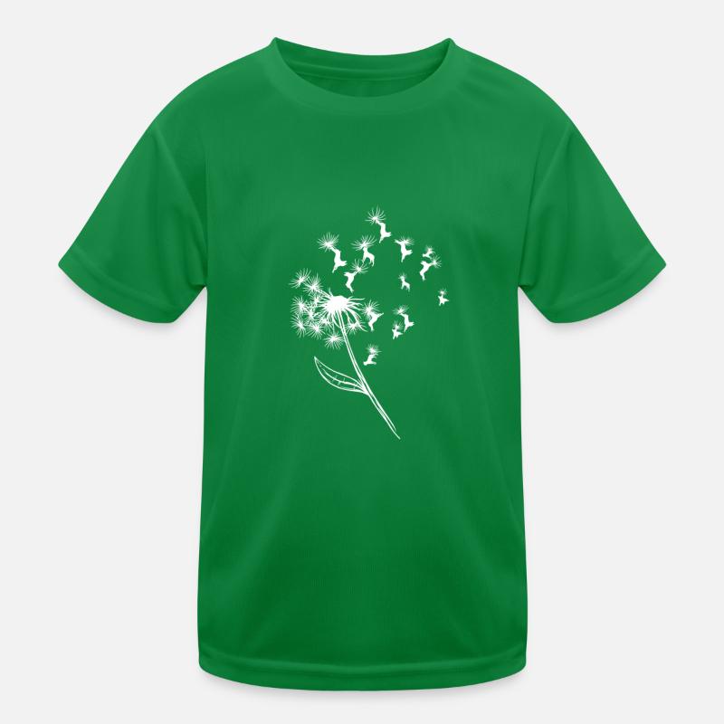 Dandelion flower with boston terrier as petals - Kids Functional T-Shirt